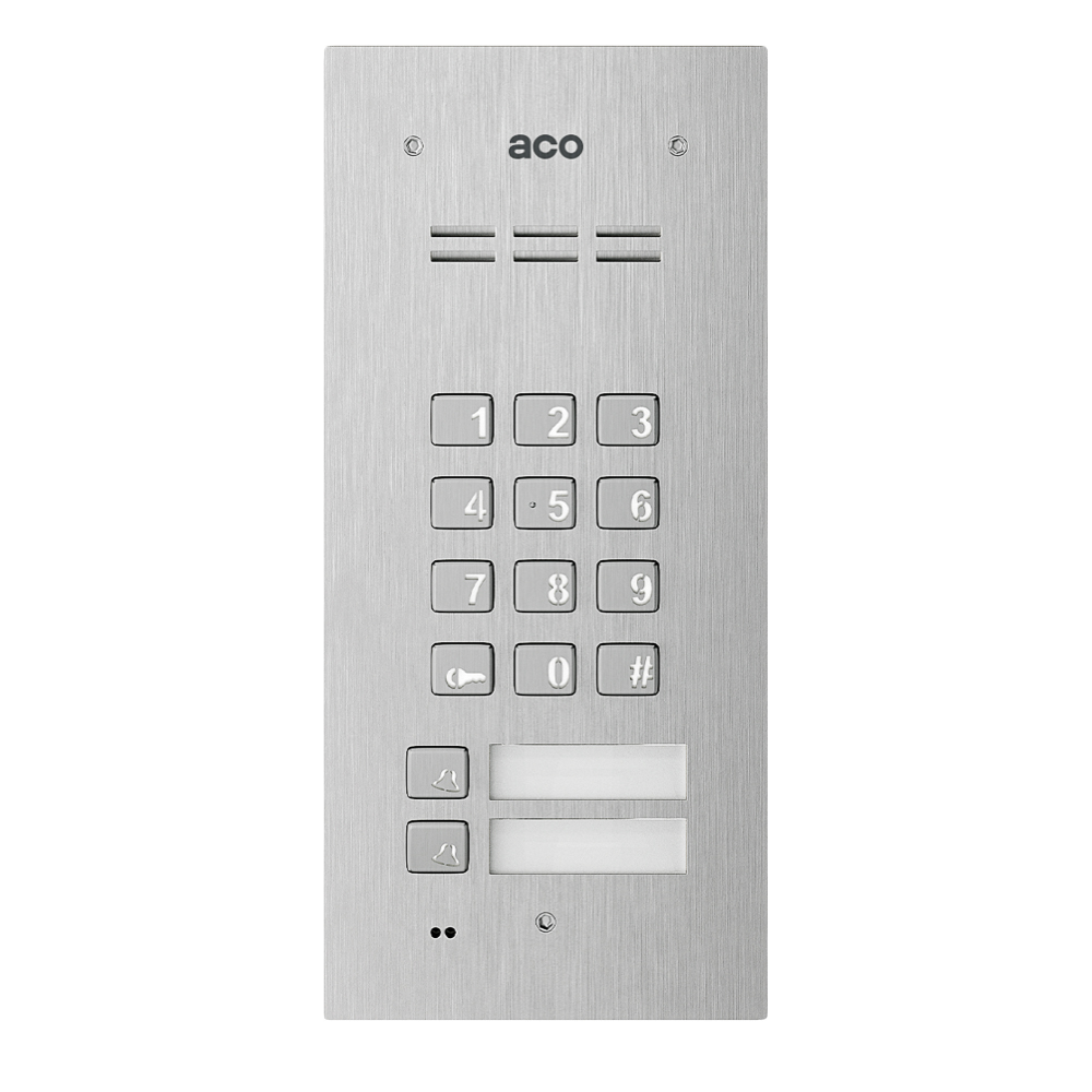 FAM-P-2NPZSACC Digital door entry panel with key fob reader, code lock and 2 buttons
