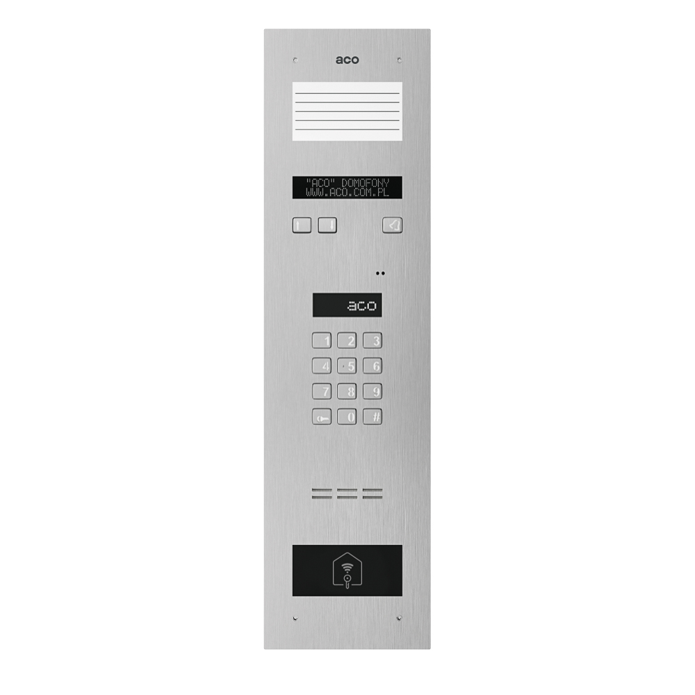 INSPIRO 14+ Digital outside unit with code lock, small description list, electronic list and RFID reader