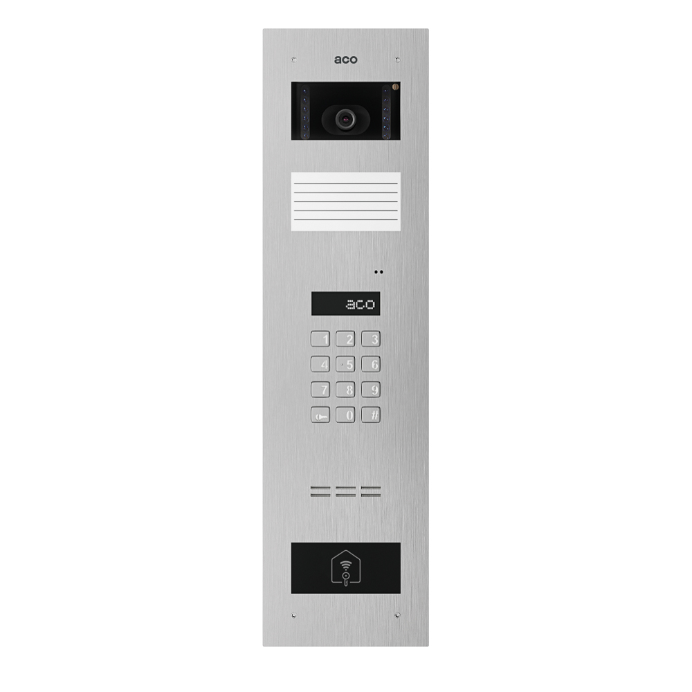 INSPIRO 15+ Digital video outside unit with code lock, small description list and RFID reader