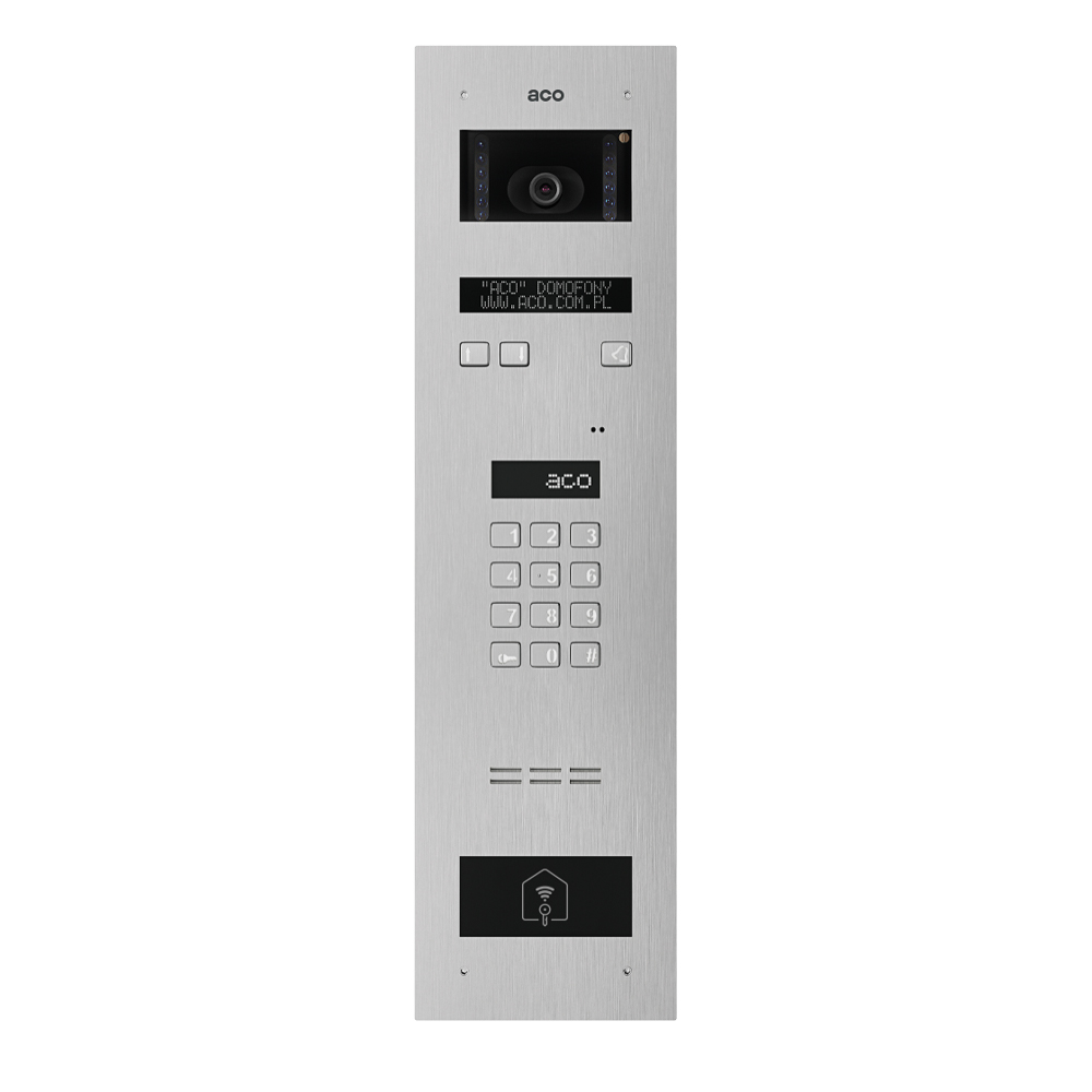 INSPIRO 8+ Video door entry unit with code lock, electronic list and proximity reader