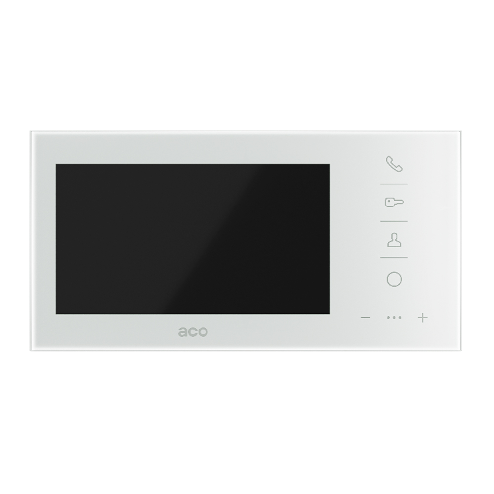 INS-MP7 WH Handsfree digital inside unit with glass front and 7” colour display
