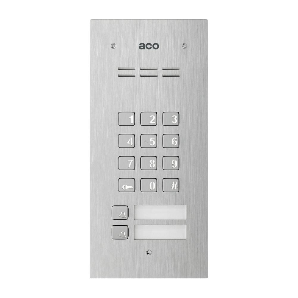 COMO-PRO-CODE-A2 Domofon cyfrowy z zamkiem szyfrowym, czytnikiem breloków oraz 2 przyciskami
