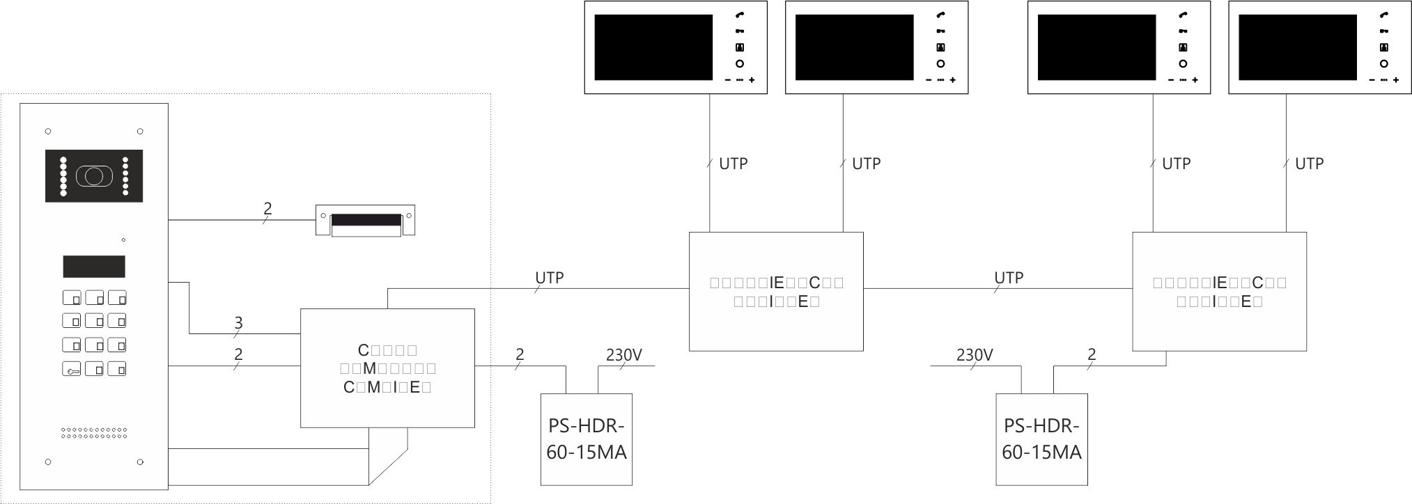 PS-HDR-60-15MA Zasilacz prądu stałego - Schemat